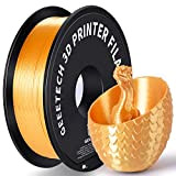 GEEETECH filamento PLA 1.75 mm Silk Gold, Filamento Stampante 3D PLA 1kg Spool, PLA Silk Gold