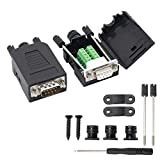 GELRHONR DB9 Breakout Connector to Wiring Terminal,9Pin Male/Female Serial Adapters Port Breakout Board Solder-Free Block Adapter with Case Long Bolts ...