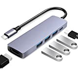 Geweo Hub USB C HDMI 4K - 5 in 1, Adattatore USB C Hub con 1 USB 3.0, 2 USB ...