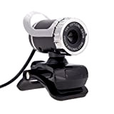Ghulumn Fotocamera Web USB 2.0 da 12 Megapixel con Fotocamera HD da 360 Gradi con Microfono a Clip per PC ...