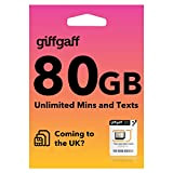 Giffgaff 20 pounds SIM Card 80 GB