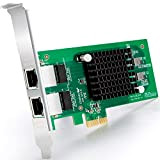 Gigabit PCIE Scheda di rete Intel 82576 - E1G42ET Chip, 1Gb Scheda rete Ethernet PCI Express 2.0 X1 LAN Card, ...