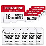 Gigastone Micro SD 16 GB, Camera Plus Serie, Set da 5, A1 U1 C10 UHS-1, Per GoPro Fotocamera Videocamera, Velocità ...
