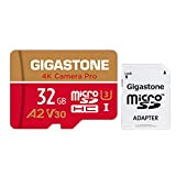 Gigastone Micro SD 32 GB, 4K Camera Pro Serie, A2 U3 UHS-1 V30, Velocità Fino a 90/30 MB/s. (R/W). Specialmente ...