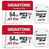 Gigastone Micro SD 64 GB, Camera Plus Serie, Set da 2, A1 U1 C10 UHS-1, Per GoPro Fotocamera Videocamera, Velocità ...