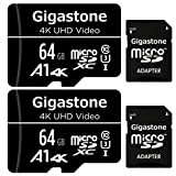 Gigastone Scheda di Memoria Micro SDXC da 64 GB e Adattatore SD, Set da 2, A1 U3 4K, Fino a ...