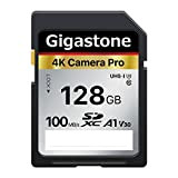 Gigastone Scheda SD 128 GB, 4K Camera Pro, Scheda di Memoria SDXC, Velocità di trasferimento fino a 100MB/s. Compatibile con ...