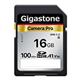Gigastone Scheda SD 16 GB, 4K Camera Pro, V10, Scheda Memoria SDHC 16GB, Velocità fino a 100MB/s. Compatibile con Canon ...