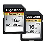 Gigastone Scheda SD 16 GB, Set da 2, 4K Camera Pro, V10, Scheda Memoria SDHC 16GB, Velocità fino a 100MB/s. ...