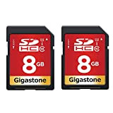 Gigastone Scheda SD 8GB, Set da 2, Scheda Memoria SDHC 8 GB 2 Pezzi, Velocità di Lettura Fino a 80 ...