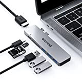 GIISSMO Adattatore USB C HUB 7 IN 2 MacBook Pro/Air con Thunderbolt 3, 4K 60Hz, 3 porte USB 3.0, lettore ...