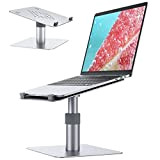 GIKERSY Supporto PC Portatile Supporto per Laptop Girevole 360 °Angolazione Regolabile Porta Notebook Alluminio Supporto per 10”–15.6” Laptops