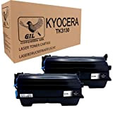 GIL 2 X TK3130 Toner compatibile per Kyocera FS4200DN FS4300DN Kyocerta FS 4200DN, Kyocera FS 4300DN, ECOSYS M3550idn, M3560idn NERO