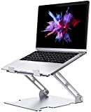 Glangeh Supporto PC Portatile Alluminio, Laptop Stand Multi-Angolo Regolabile Ergonomico, Porta PC Ventilato Raffreddamento Compatibile con MacBook Pro Air Dell ...