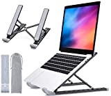 Glangeh Supporto PC Portatile Alluminio, Porta PC con 9-Levels Regolabile, Ergonomico Ventilato Raffreddamento Laptop Stand Compatibile con MacBook PRO, Air, ...