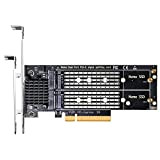 GLOTRENDS Adattatore doppio M.2 PCIe 4.0/3.0X8,supporta 2xM.2 PCIe SSD RAID-on-CPU(VROC)su piattaforma Intel e PCIe 4.0 NVMe RAID su piattaforma AMD,è ...