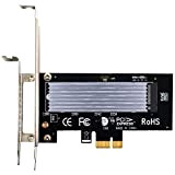 GLOTRENDS Adattatore M.2 PCIe X1 con dissipatore M.2 per SSD M.2 PCIe 4.0/3.0 (NVMe/AHCI Key M), installazione su corsia PCIe ...