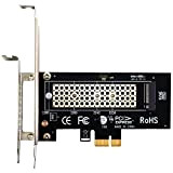 GLOTRENDS M.2 PCIe X1 Adapter con vite M.2 per M.2 PCIe 4.0/3.0 SSD (NVMe/AHCI Key M), installazione PCIe X1/X4/X8/X16 Lane, ...