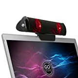 GOgroove SonaVERSE Altoparlante LED per Laptop - Mini Altoparlante Portatile Esterno con Clip Alimentato USB Soundbar per Monitor - Ingresso ...