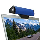 GOgroove SonaVERSE USB Altoparlanti per Computer Laptop - Mini Soundbar Alimentata Tramite USB con Altoparlante Esterno Portatile a Clip (Blu)