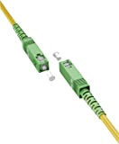 Goobay 59637 - Cavo in fibra ottica (FTTH), monomodale (OS2) Simplex/SC APC (8°) maschio a SC-APC (8°) maschio/cavo ottico/0,5 metri
