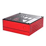 Goodisory A01 HTPC computer desktop Mini-ITX aluminum Red Tempered Glass