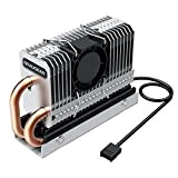 GRAUGEAR | Heatpipe Cooler | per M.2 NVMe SSD (2280) | 25 mm PWM ventola silenziosa | 4 cuscinetti in ...