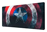 Grupo Erik Tappetino mouse XXL Captain America, con base in gomma antiscivolo e con rifiniture di alta qualitá, 80x35 cm, ...