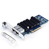 H!Fiber 10Gb PCI-E Network Card NIC, Dual RJ45 Ports, Compare to Intel X540-T2, with Intel X540-BT2 Chip, PCI Express X8, ...