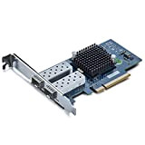 H!Fiber 10Gb SFP+ PCI-E Network Card NIC, Compare to Intel X520-DA2, with Intel 82599ES Chip, Dual SFP+ Port, PCI Express ...