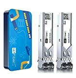 H!Fiber 2 Pack 1.25G Multimode SFP LC Module, 1000Base-SX SFP ricetrasmettitore, MMF 850nm, 550 m, DDM, for Netgear AGM731F, Mikrotik ...