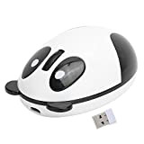 Hakeeta Simpatici Mouse per Computer a Forma di Panda, Mouse da Gioco Ottico Wireless a 2,4 GHz con Cavo USB. ...