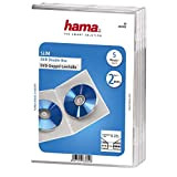 Hama 00083892 Pack di 5 Slim Custodie Doppie per Dvd Trasparente