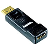 Hama Adattatore DisplayPort M/HDMI F per Mac, 3 Stelle, Nero