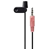 Hama clip on microfono con cavo USB lungo (Compatto microfono, lunghezza del cavo 2 m, per PC/Laptop/Smartphone/Tablet, 3,5 mm Jack) Mini Microphone ...