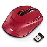 Hama Milano mouse RF Wireless Blue LED 2400 DPI Mano destra Rosso