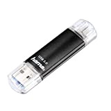 Hama Pendrive da 64GB, USB 3.0, Micro USB, Laeta Twin, Velocità 45 MBs, Nero