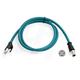 HangTon Cavo Ethernet M12 8 Pin X-Code RJ45 CAT-7e GigE per sensore di fotocamere industriali Basler Cognex (1 metro)