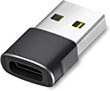 Happac Adattatore da USB-C femmina a USB-A maschio, Grigio/Nero