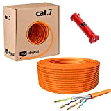 HB-DIGITAL 25m cavo di rete LAN cavo di installazione Cabel cat 7 rame professionale + spogliarellista (grande) S/FTP PIMF LSZH ...