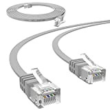 hb-digital 2m cavo di rete LAN Flat Patch Cable con spina RJ45 in rame professionale sottile e flessibile per Gigabit ...