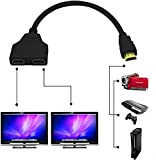HDMI Cavo, 1080P 1 in 2 Out HDMI Splitter HDMI Maschio a Dual HDMI Femmina 1 a 2 Vie Y ...