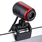 Heayzoki Webcam USB 2.0 HD, Webcam Pc Fotocamera Webcam Rotazione A 360° HD con Microfono Digitale Incorporato per Pc Laptop, ...