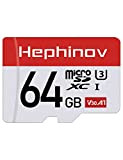 Hephinov Scheda Micro SD 64GB, Scheda di Memoria fino a 100 MB/s(R) 30MB/s(W), microSDXC A1, U3, C10, V30, 4K, UHS-I, ...