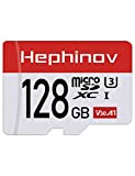 Hephinov Scheda Micro SD fino a 100/30 MB/sec(R/W), 128GB Scheda di Memoria microSDXC A1, U3, C10, V30, 4K, Micro SD ...