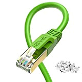 HiiPeak Cavo Ethernet Cat 8, Cav LAN Di Rete Internet RJ45 velocità 40 Gbps / 2000Mhz Verde (30m, Verde)