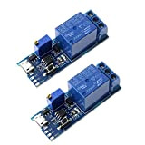 HiLetgo 2pcs Trigger Time Delay Switch Relay Module Adjustable Time Delay Control Swtich Trigger Delay Conduction Relay Switch Module Wide ...