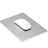 HOTSO Tappetino Mouse in Metallo Superficie Liscio Portatile Mouse Pad per Gaming Ufficio Mousepad