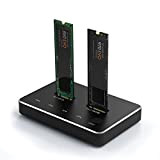HotTopStar Dock NVME Dual Bay USB C, Adattatore per alloggiamento HDD esterno M.2 NVMe SATA, Supporta il duplicatore di clone ...