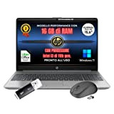 HP 250 Silver, Pc portatile notebook pro, Display Full HD da 15,6", cpu Intel i3 di 11Th, ram da 16 ...